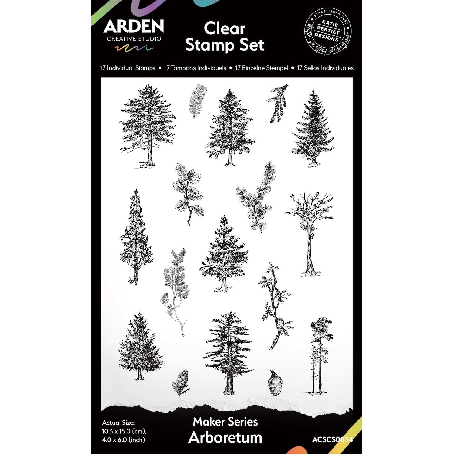 Arden Creative Studio Maker Series Arboretum Clear Stamp Set acscs0034