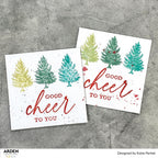 Arden Creative Studio Maker Series Arboretum Clear Stamp Set acscs0034 pine trees good cheer to you card