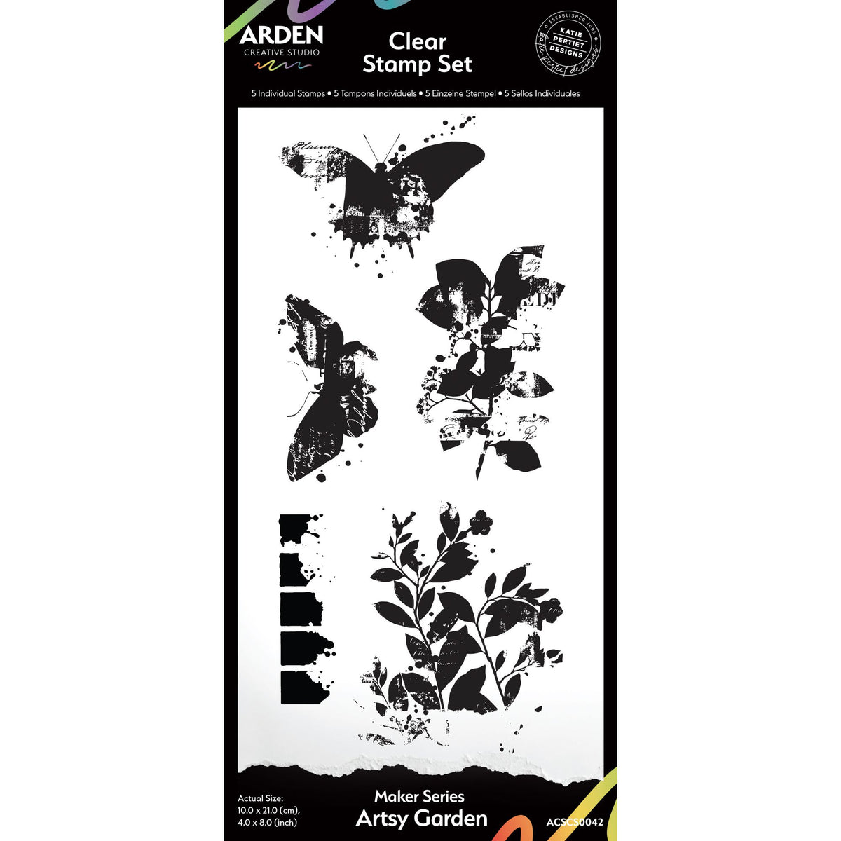 Arden Creative Studio Maker Series Artsy Garden Clear Stamp Set acscs0042