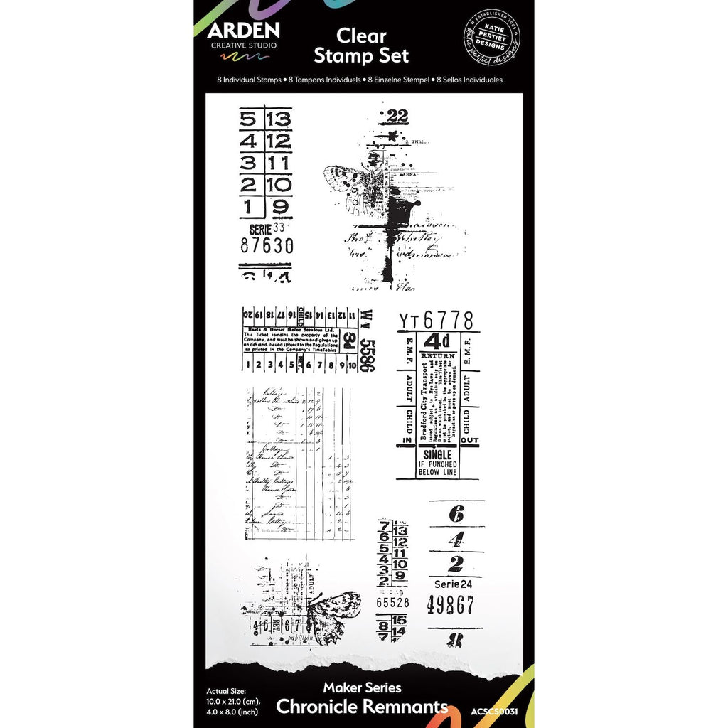 Arden Creative Studio Maker Series Chronicle Remnants Clear Stamps acscs0031