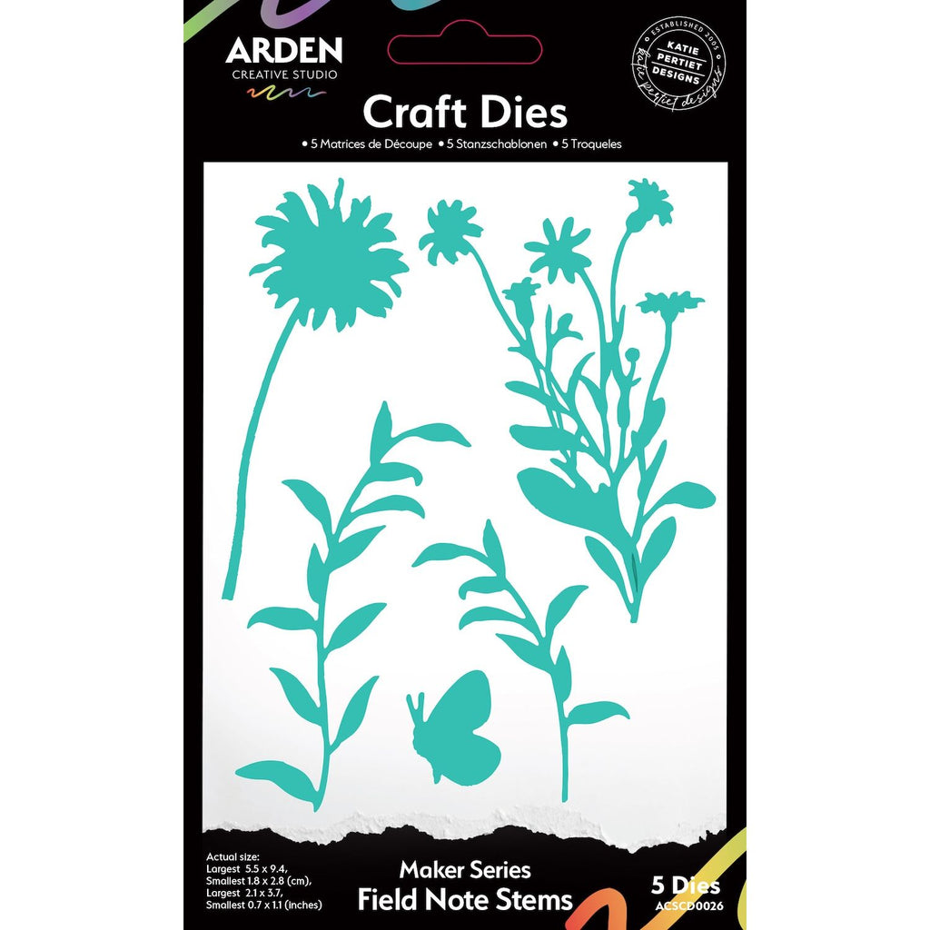 Arden Creative Studio Maker Series Field Note Stems Die Set acscd0026