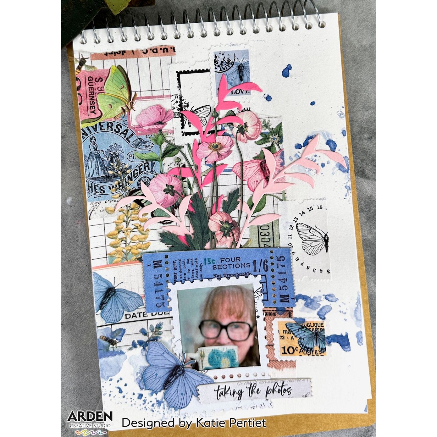 Arden Creative Studio Maker Series Field Note Stems Die Set acscd0026 pink