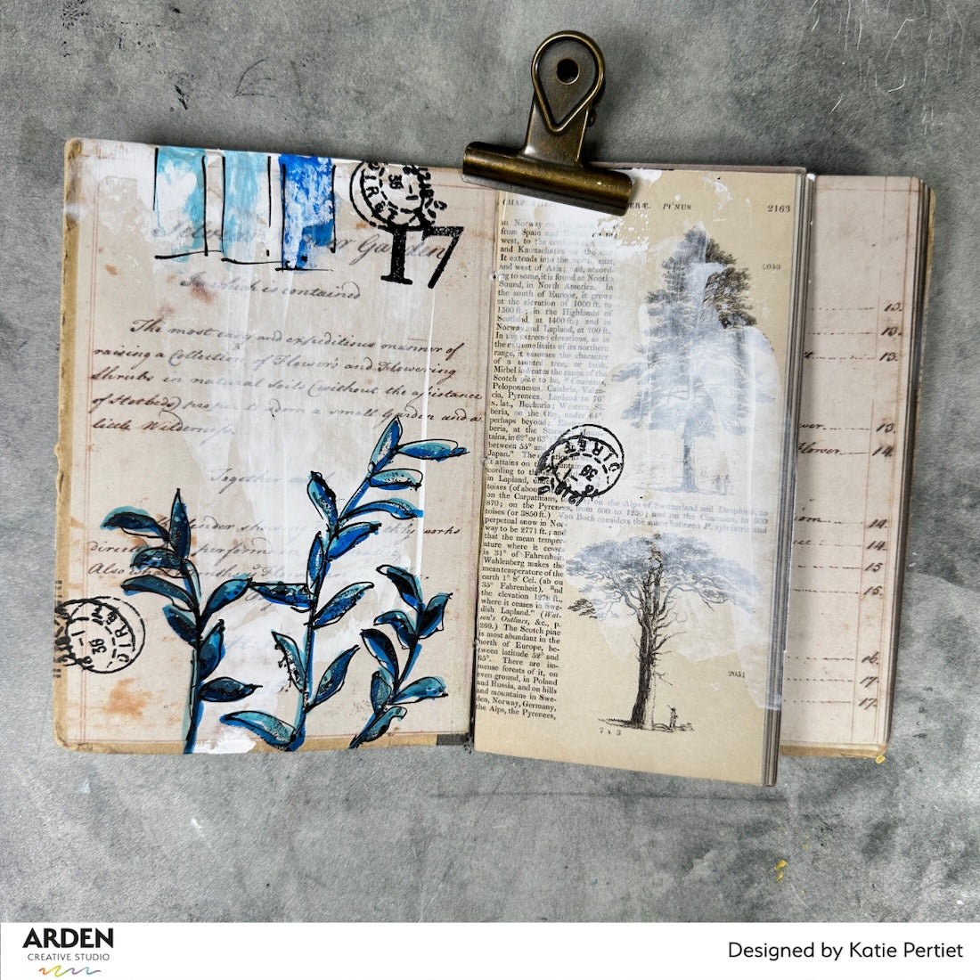 Arden Creative Studio Maker Series Field Notes Stem Sketches Clear Stamp Set acscs0022 tree