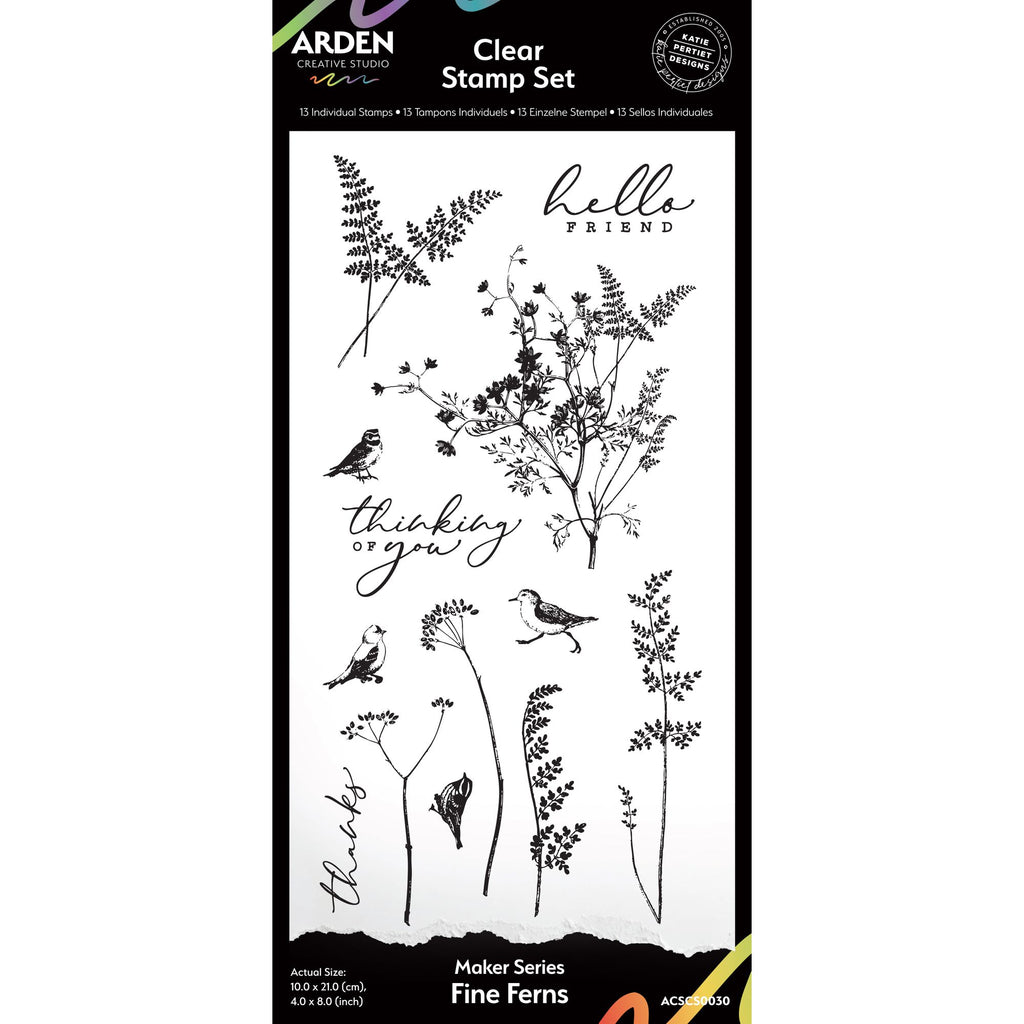Arden Creative Studio Maker Series Fine Ferns Clear Stamps acscs0030