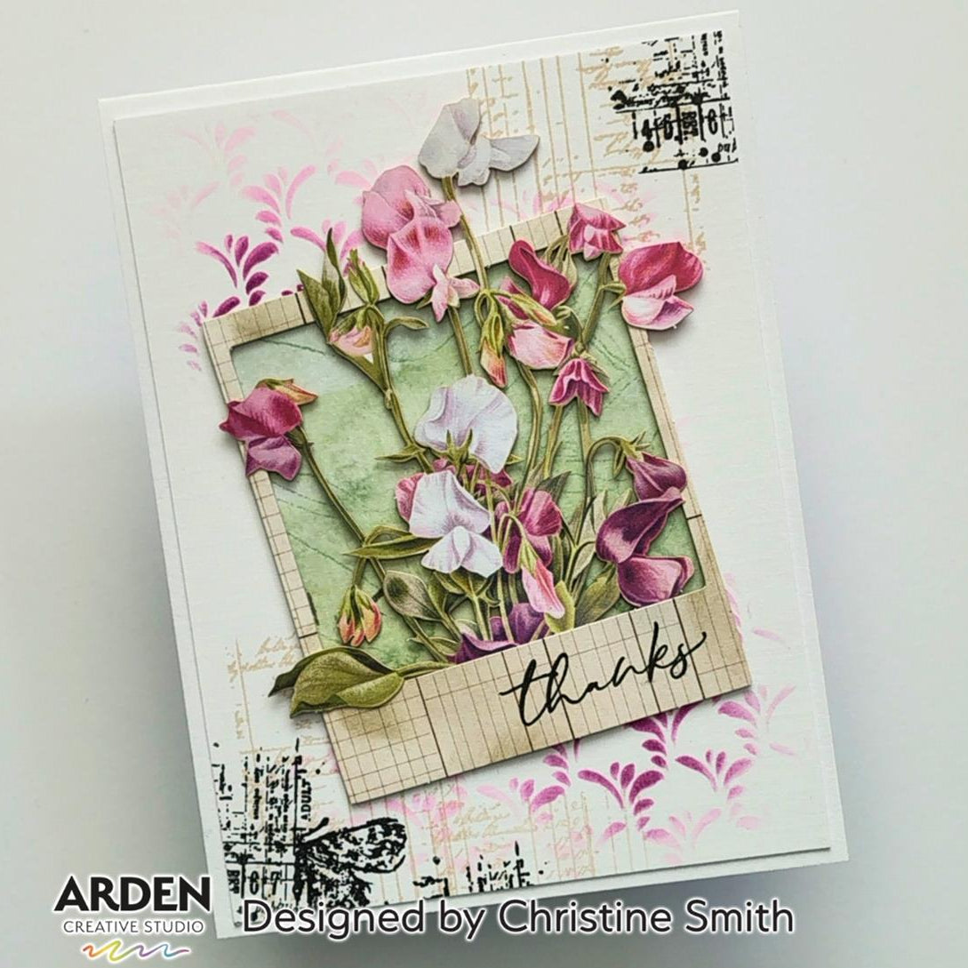 Arden Creative Studio Maker Series Fine Ferns Clear Stamps acscs0030 thanks