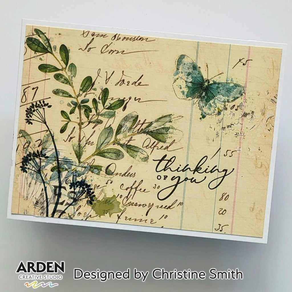 Arden Creative Studio Maker Series Fine Ferns Clear Stamps acscs0030 thinking of you