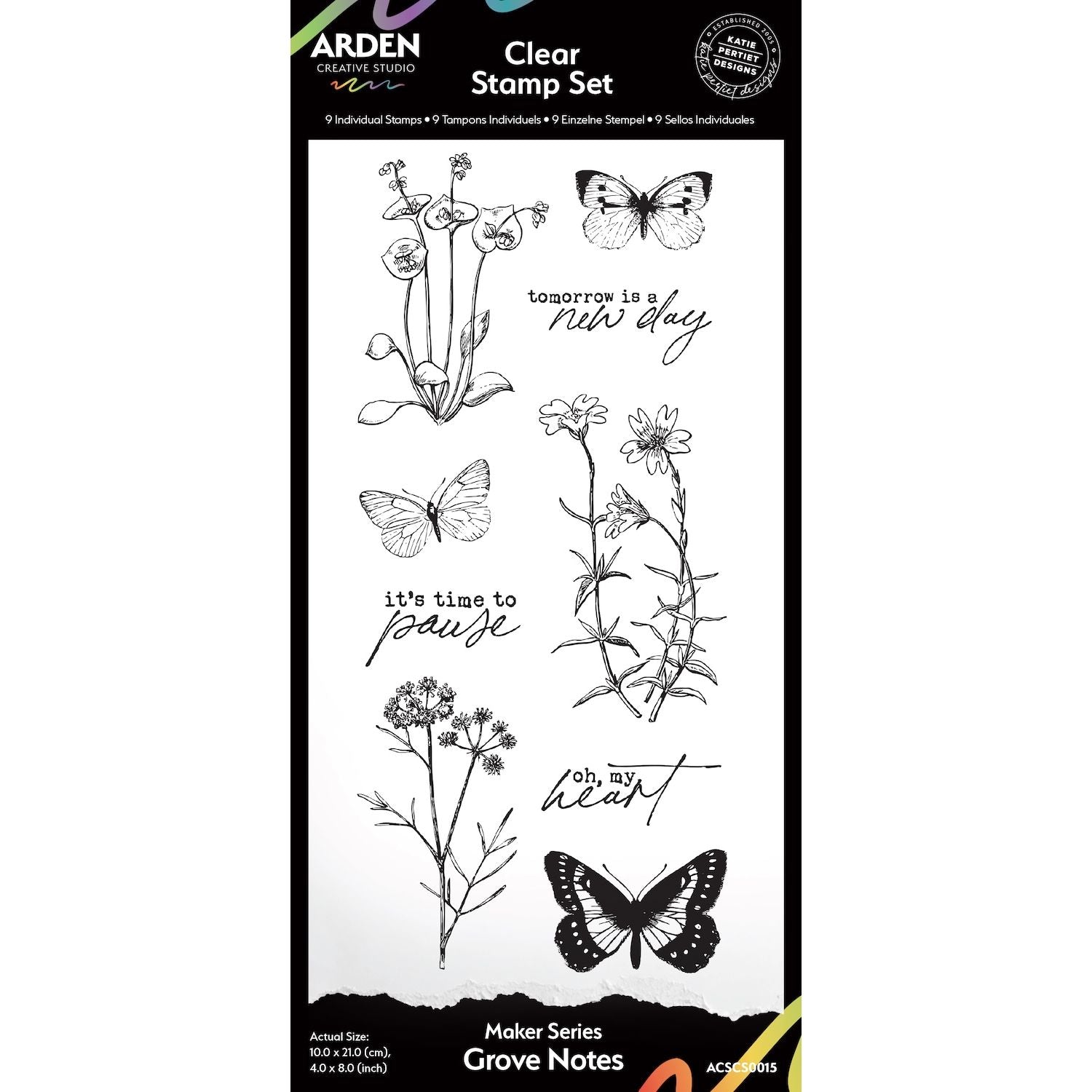 Arden Creative Studio Maker Series Grove Notes Clear Stamp Set acscs0015
