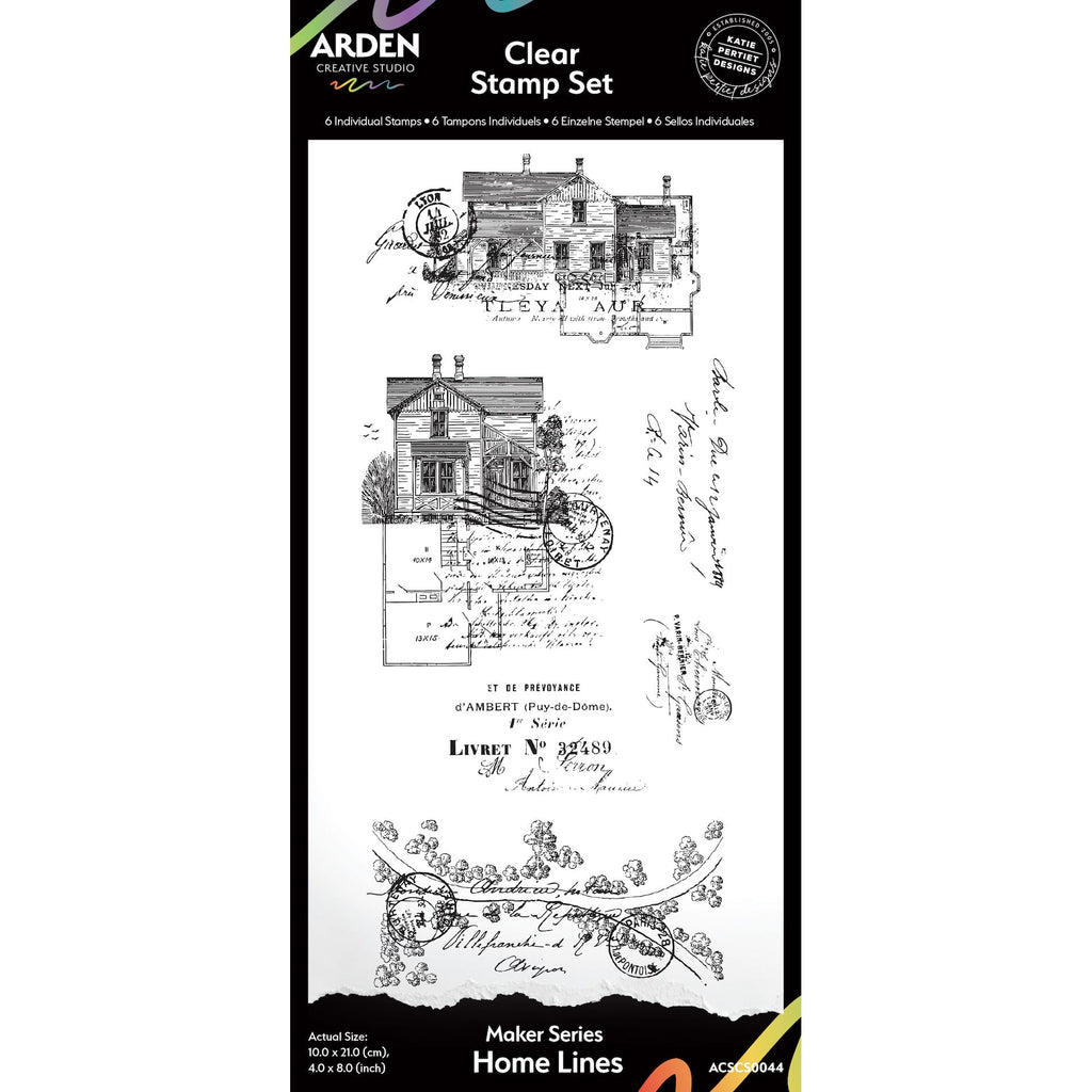 Arden Creative Studio Maker Series Home Lines Clear Stamp Set acscs0044