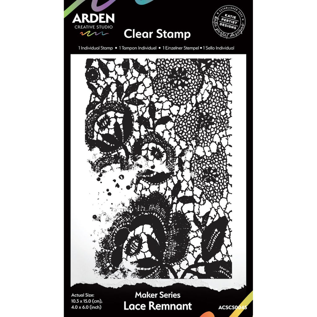 Arden Creative Studio Maker Series Lace Remnant Background Clear Stamp acscs0045