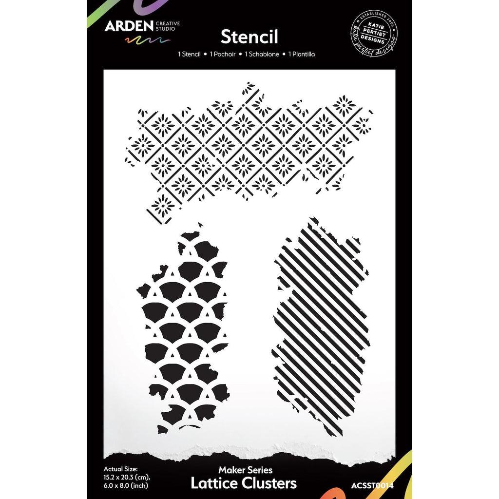 Arden Creative Studio Maker Series Lattice Clusters Stencil acsst0014