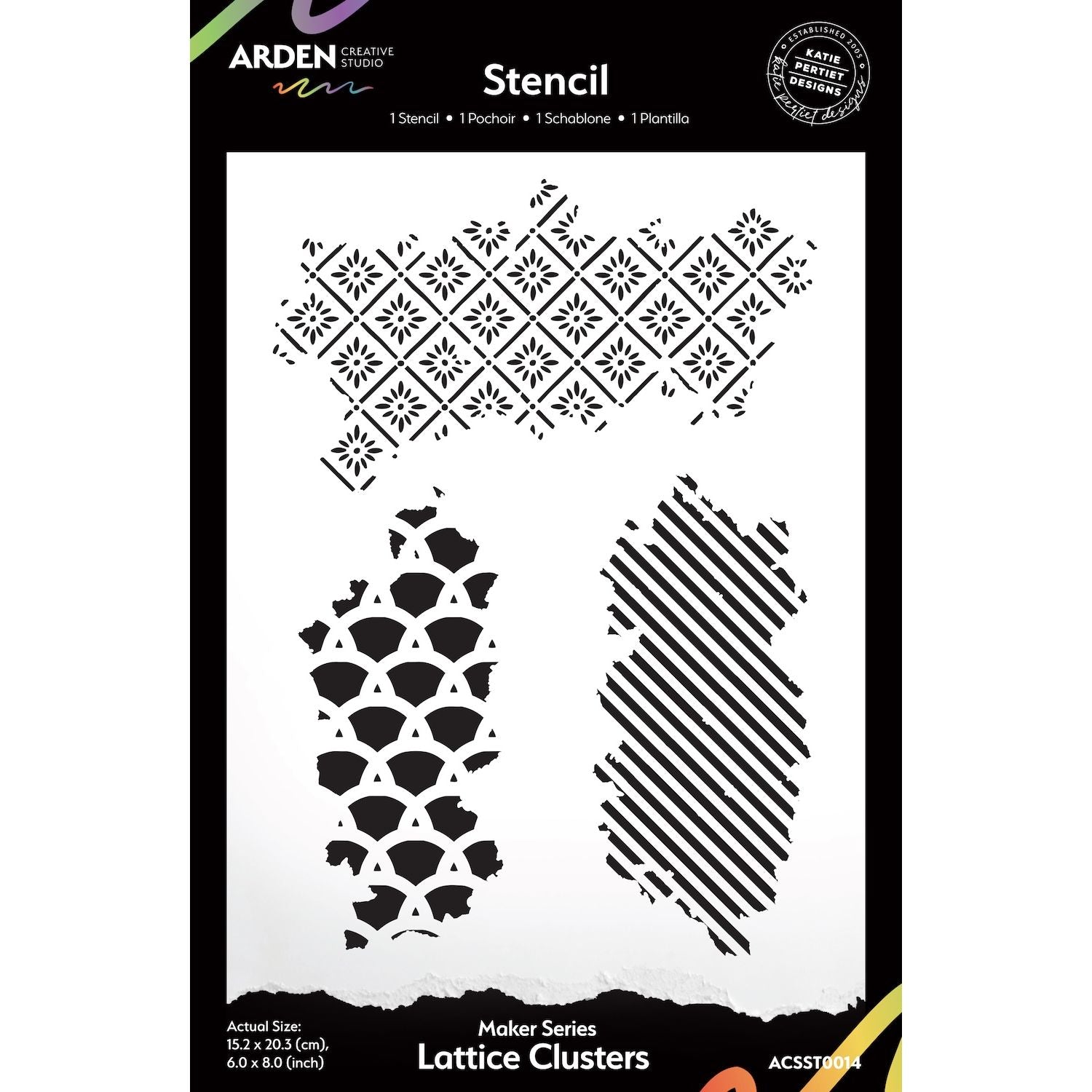 Arden Creative Studio Maker Series Lattice Clusters Stencil acsst0014