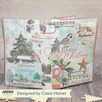 Arden Creative Studio Maker Series Lattice Clusters Stencil acsst0014 bird tree star music notes christmas card