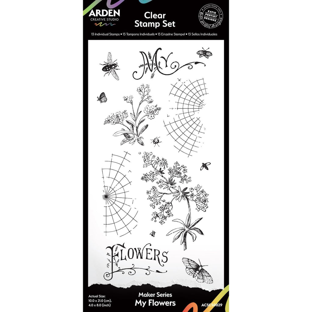 Arden Creative Studio Maker Series My Flowers Clear Stamps acscs0029