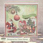 Arden Creative Studio Maker Series Sentiment Block Stencil acsst0013 santa ornaments seasons greetings card