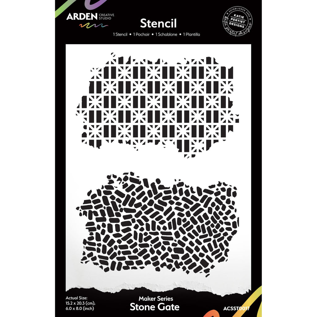 Arden Creative Studio Maker Series Stone Gate 6x8 Stencil acsst0017