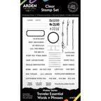 Arden Creative Studio Maker Series Traveler Essential Words and Phrases Clear Stamp Set acscs0027