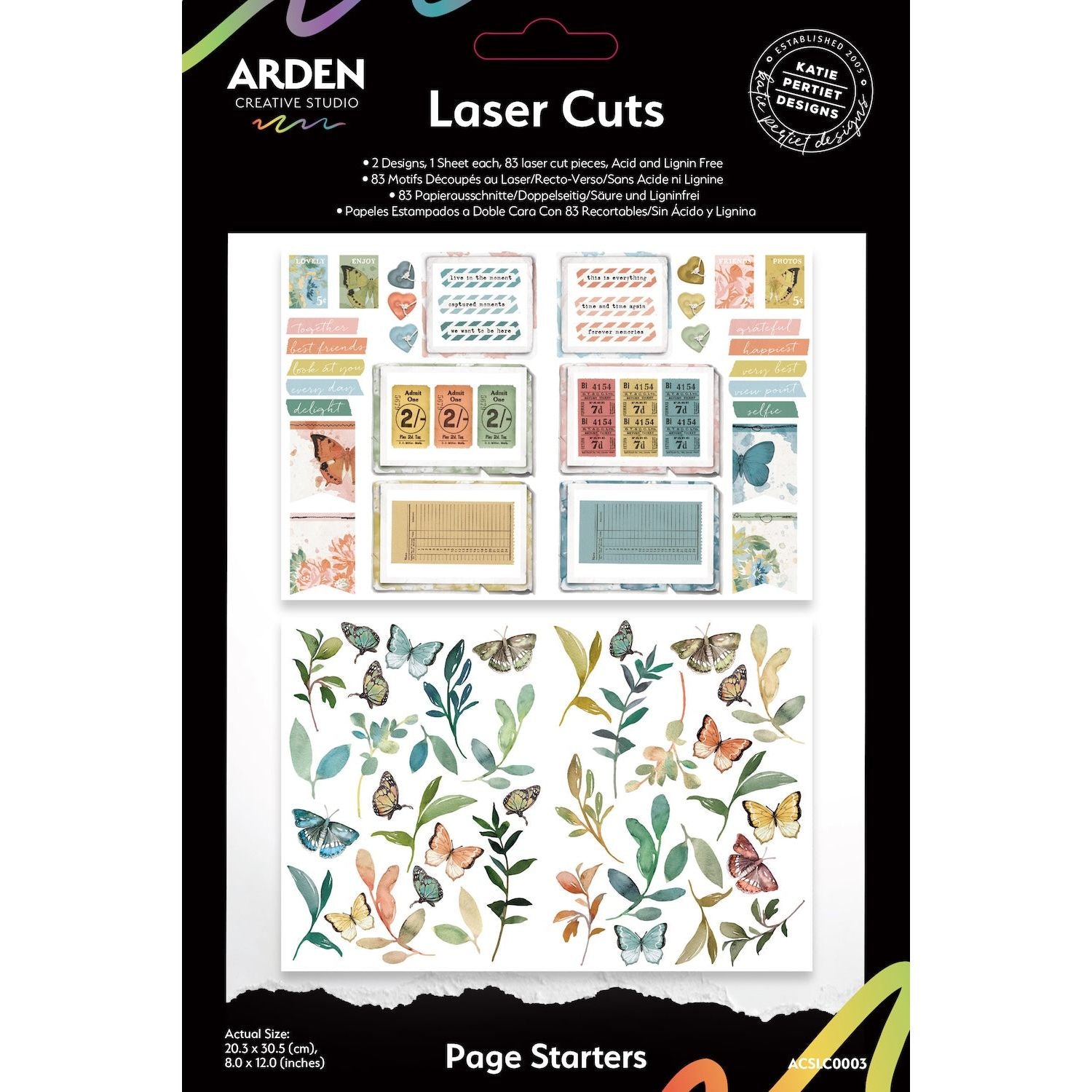 Arden Creative Studio Page Starters Laser Cuts acslc0003 pages