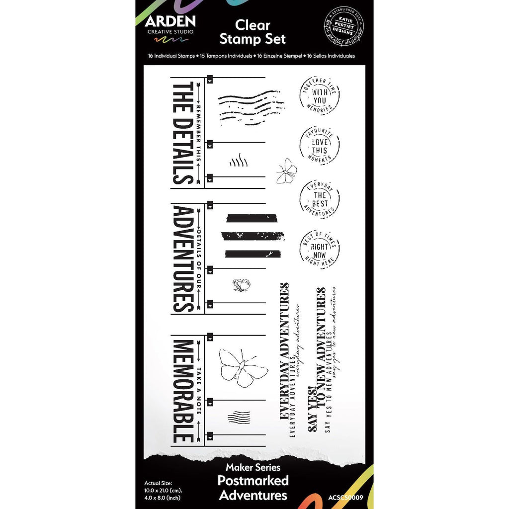 Arden Creative Studio Postmarked Adventures Clear Stamps acscs0009