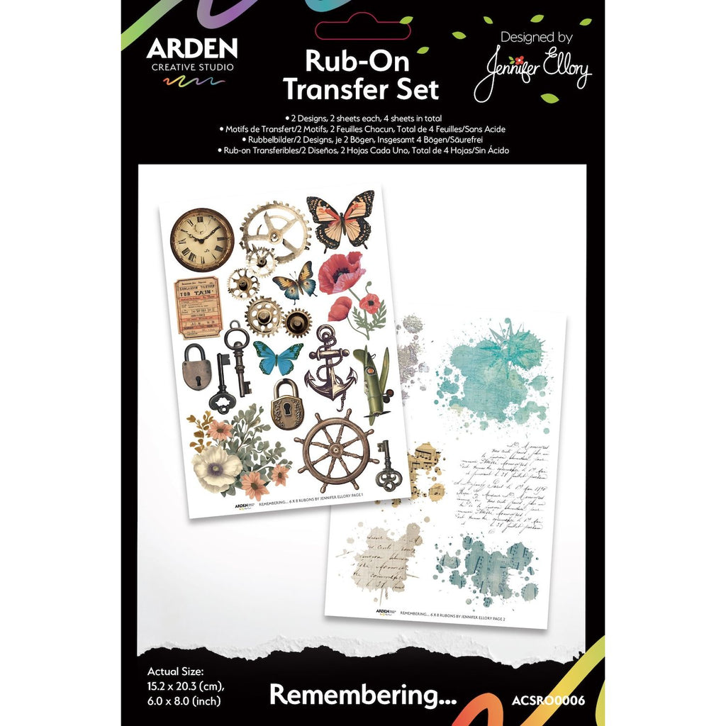 Arden Creative Studio Remembering Rub On Transfer Set acsro0006
