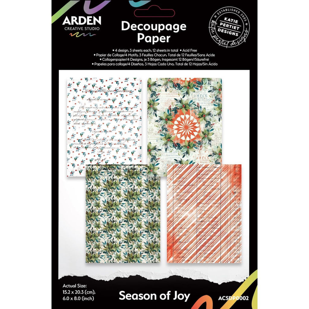 Arden Creative Studio Season of Joy Decoupage Paper acsdp0002