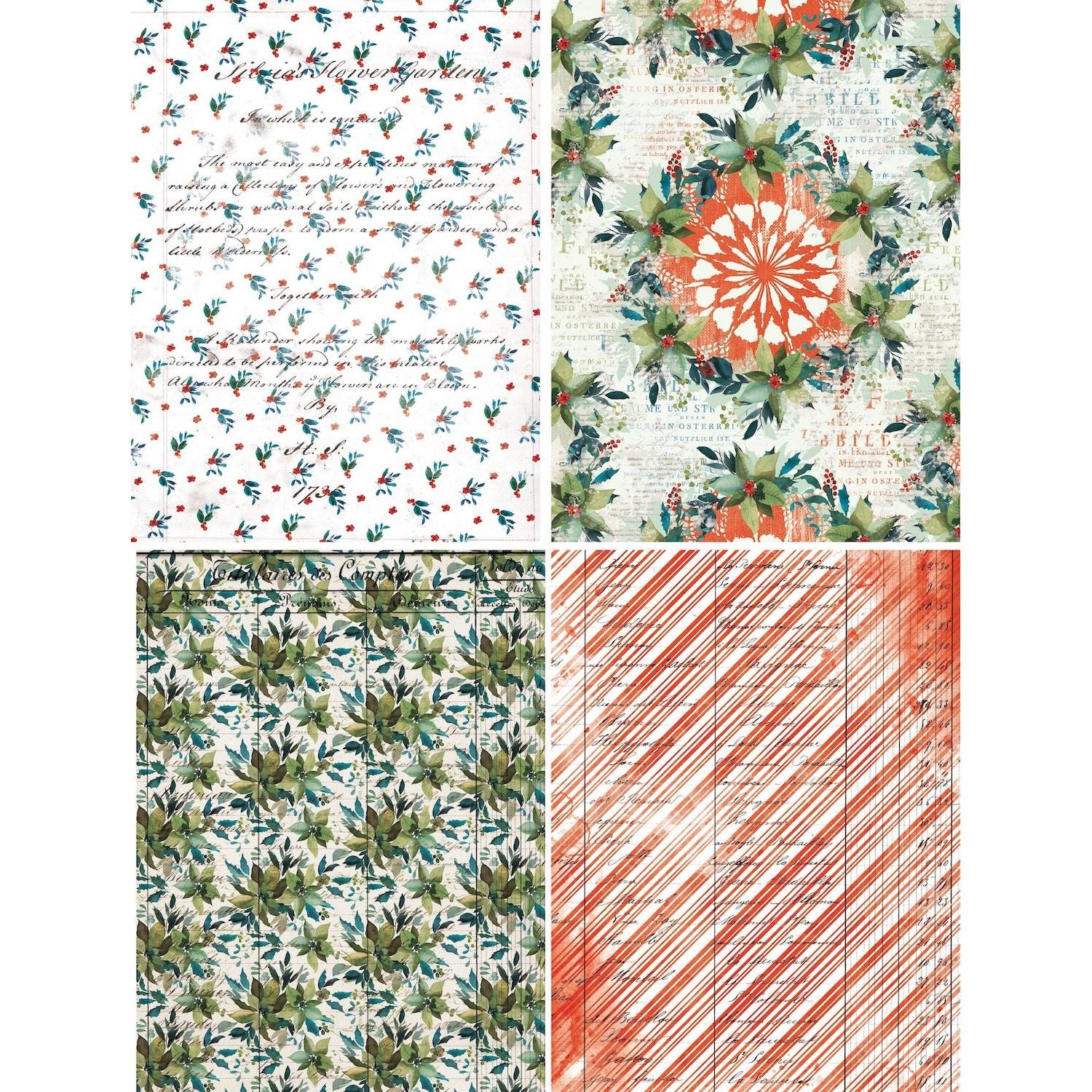 Arden Creative Studio Season of Joy Decoupage Paper acsdp0002 pages