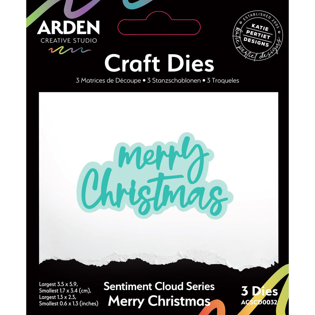 Arden Creative Studio Sentiment Cloud Series Merry Christmas Dies acscd0032