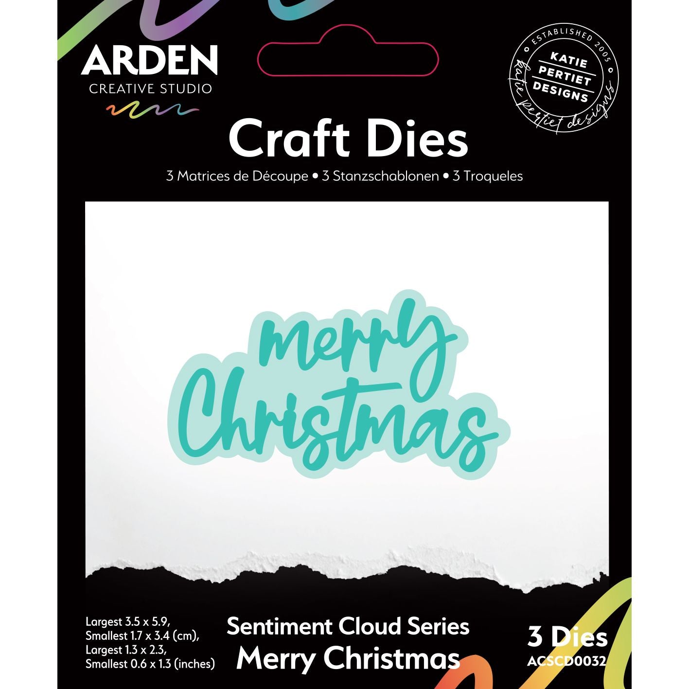 Arden Creative Studio Sentiment Cloud Series Merry Christmas Dies acscd0032