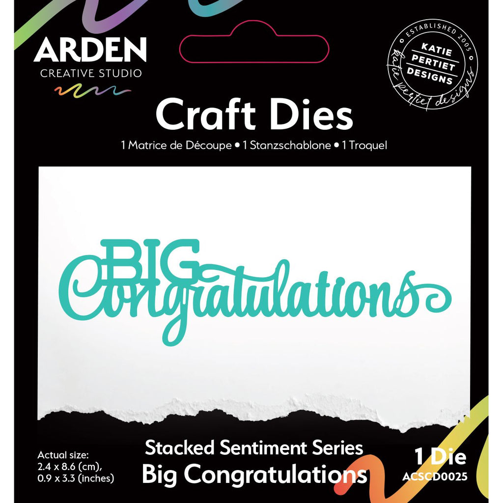 Arden Creative Studio Stacked Big Congratulations Die acscd0025
