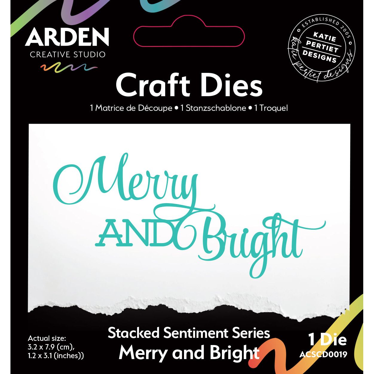 Arden Creative Studio Stacked Merry and Bright Die acscd0019