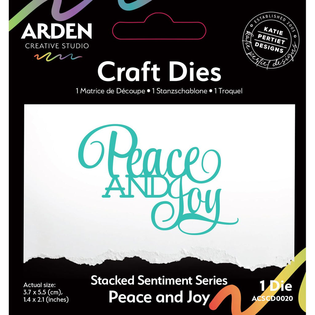 Arden Creative Studio Stacked Peace and Joy Die acscd0020