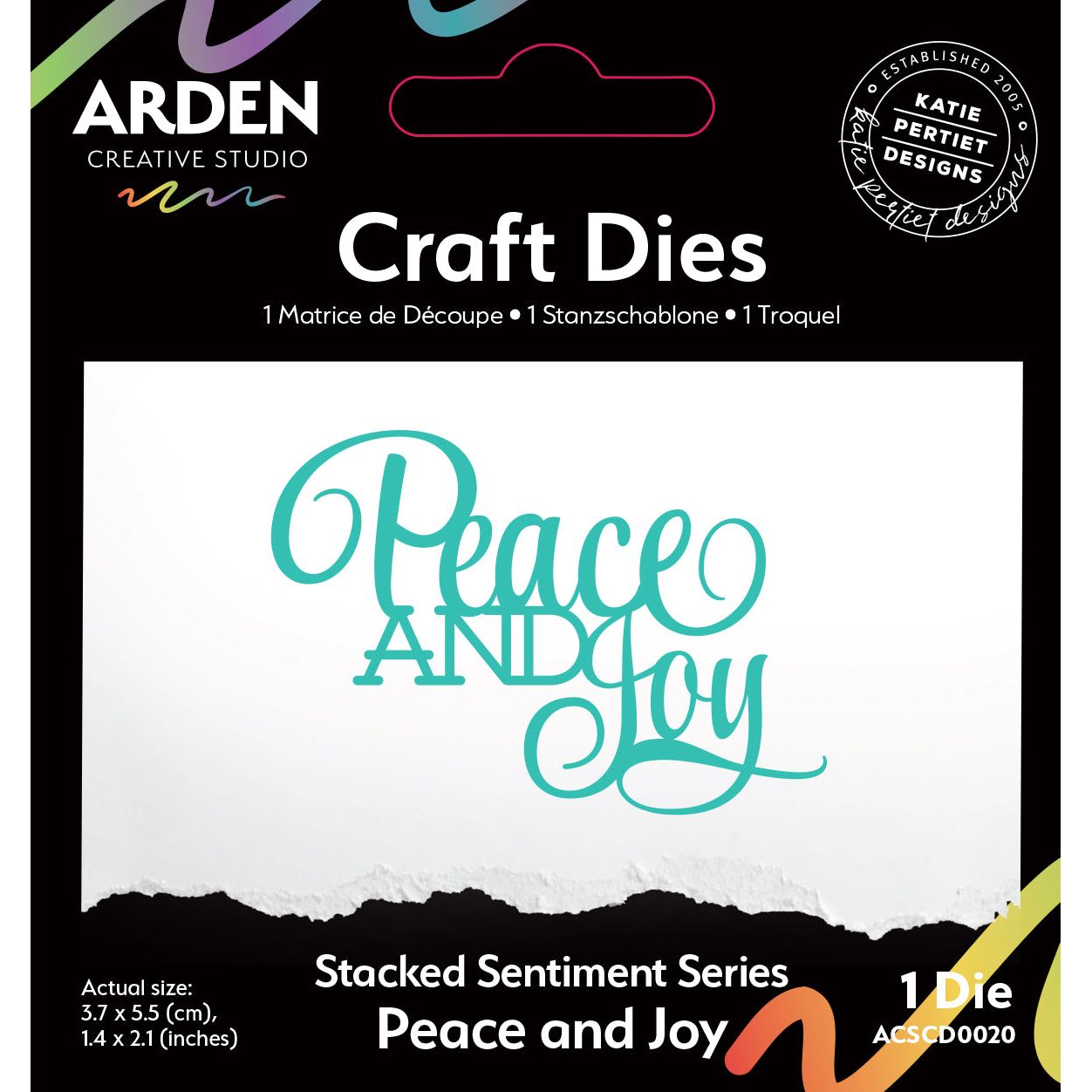 Arden Creative Studio Stacked Peace and Joy Die acscd0020