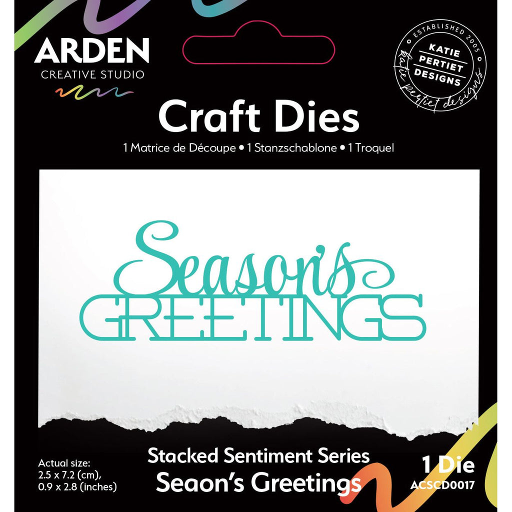 Arden Creative Studio Stacked Season's Greetings Die acscd0017