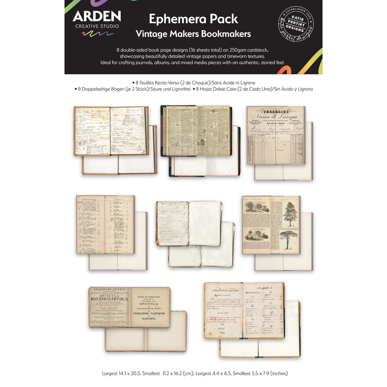 Arden Creative Studio Vintage Makers Bookmakers Ephemera Pack acsep0013