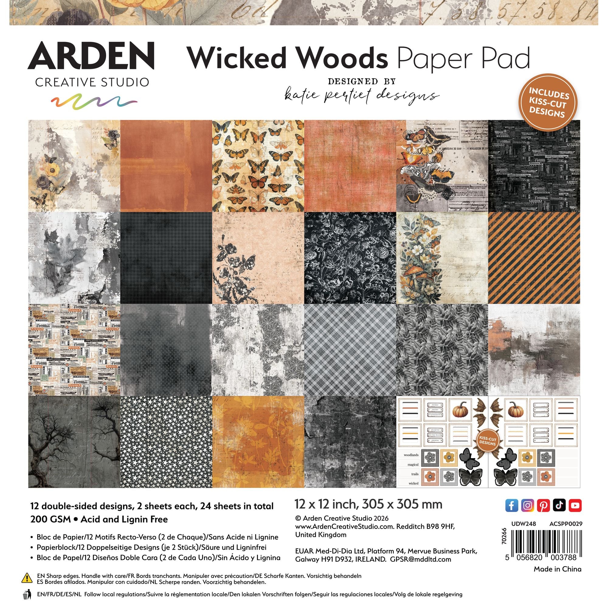 Arden Creative Studio Wicked Woods 12x12 Paper Pad acspp0029