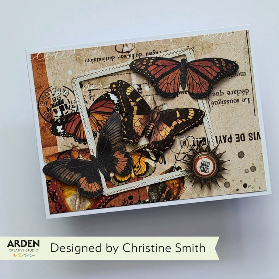 Arden Creative Studio Wicked Woods 12x12 Paper Pad acspp0029 butterflies in square good times card christine smith
