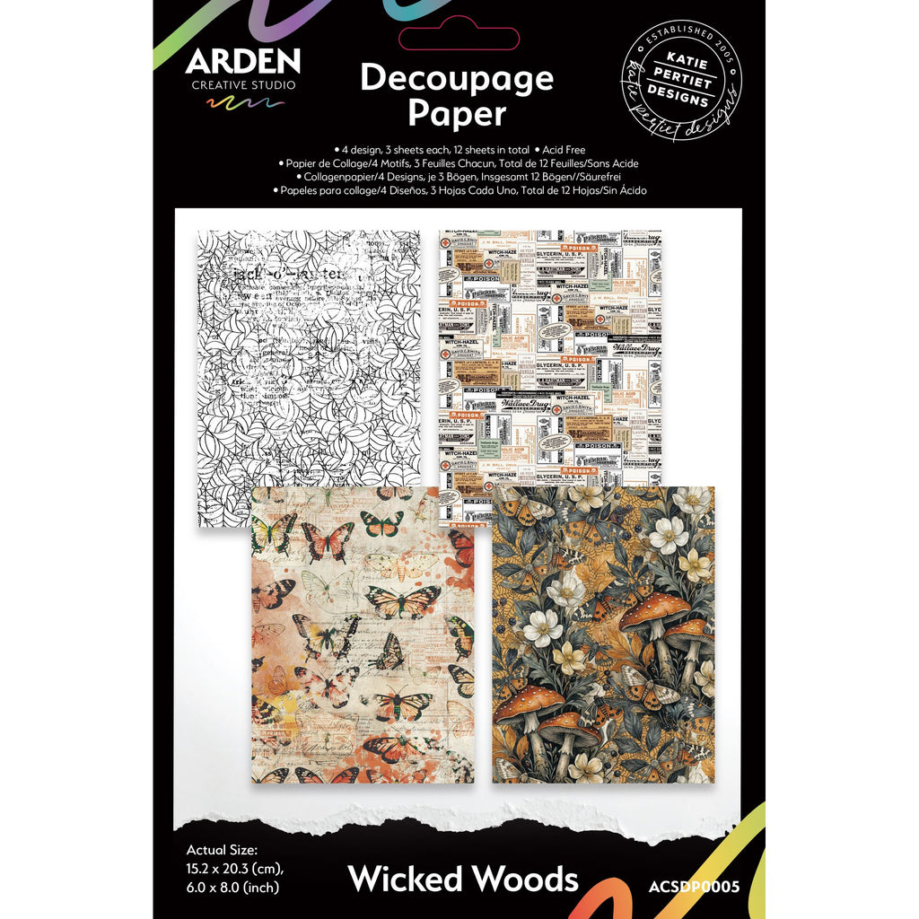 Arden Creative Studio Wicked Woods 6x8 Decoupage Paper acsdp0005