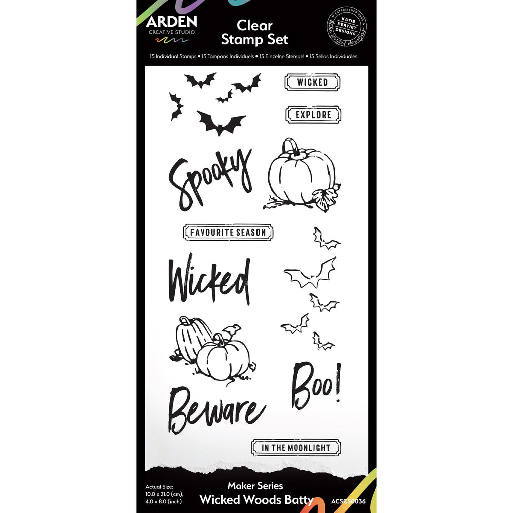Arden Creative Studio Wicked Woods Batty Clear Stamp Set acscs0036