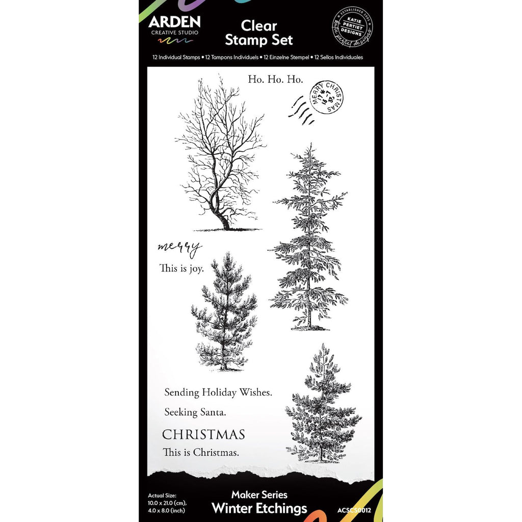 Arden Creative Studio Winter Etchings Clear Stamp Set acscs0012
