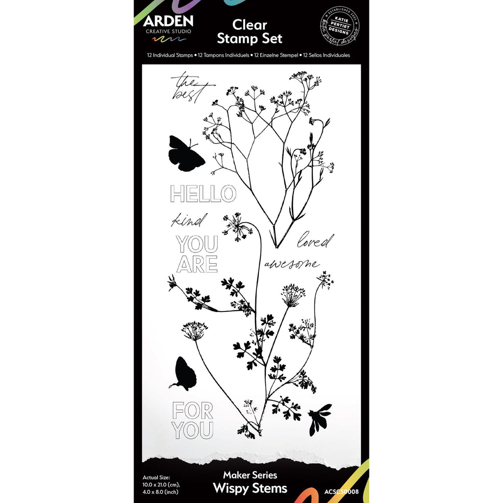 Arden Creative Studio Wispy Stems Clear Stamps acscs0008
