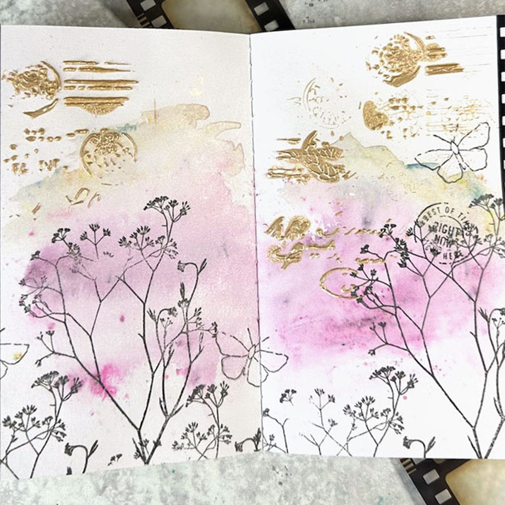 Arden Creative Studio Wispy Stems Clear Stamps acscs0008 butterfly