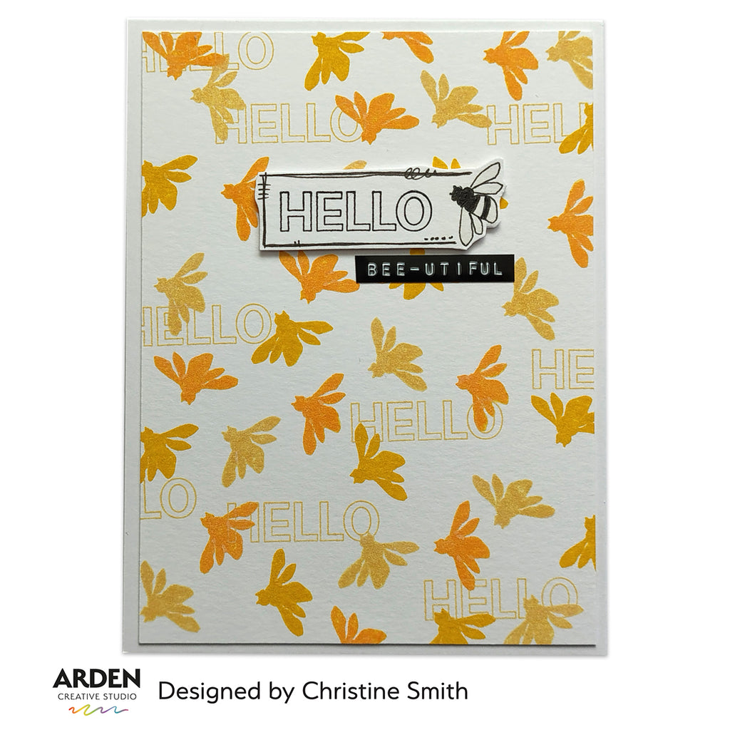 Arden Creative Studio Wispy Stems Clear Stamps acscs0008 hello