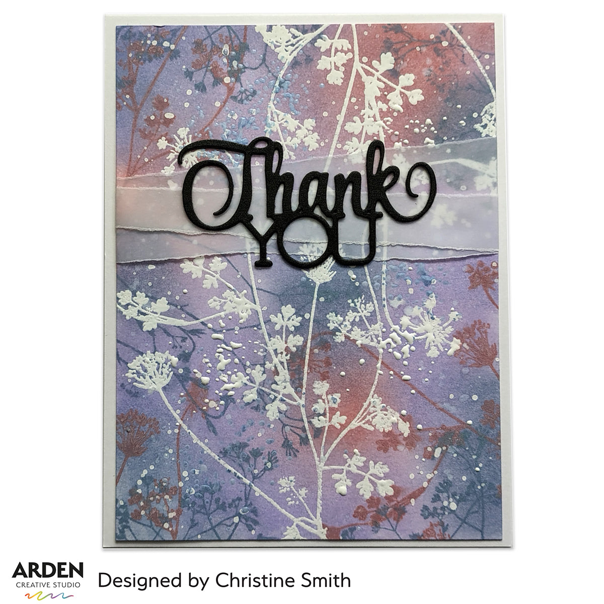 Arden Creative Studio Wispy Stems Clear Stamps acscs0008 thank you