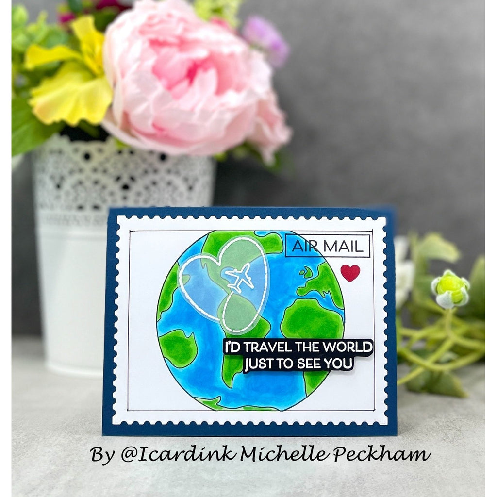 Simon Says Clear Stamps Around the World 2063ssc Sunny Vibes Miss You Card