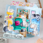 Art Impressions Matchbook Cats Clear Stamps and Dies 5730 Purrfectly Pawsome 3D Card | color-code:ALT02