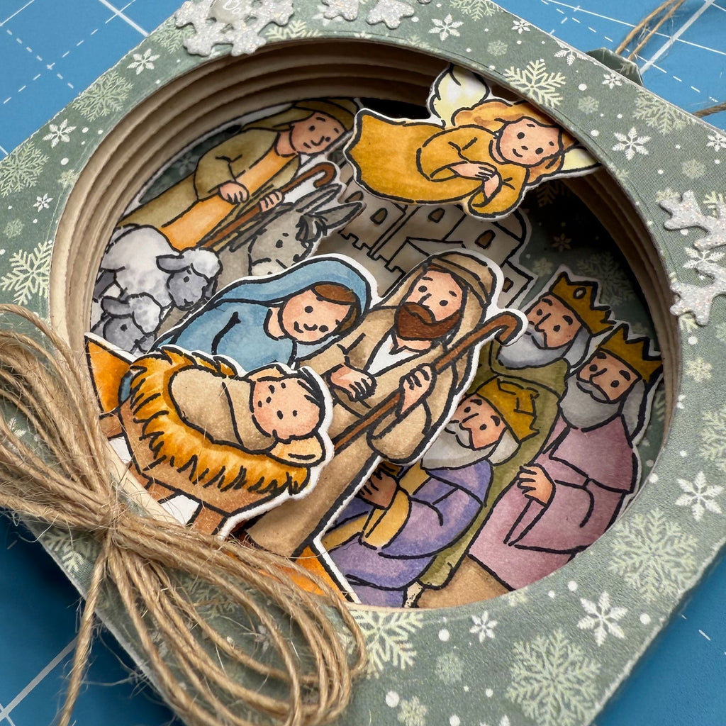 Art Impressions A Christmas Story Storybook Stamps and Dies 6118 angled detail shot of 3D project