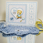 Art Impressions Baby Keepsake Stamps and Dies 6103 Bundle of Joy Baby Blue Card