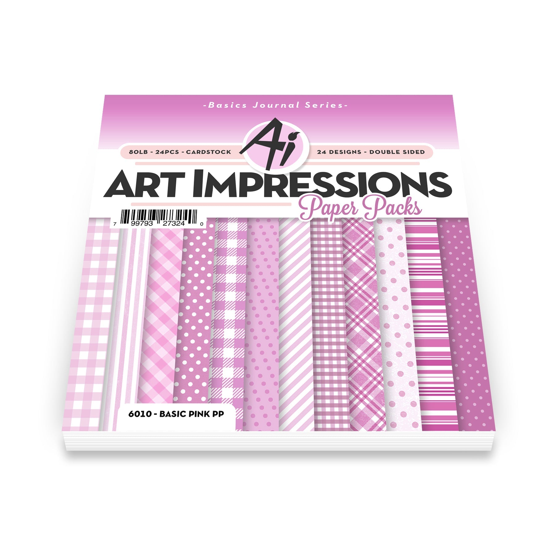 Art Impressions Basic Pink 6x6 Inch Double-Sided Paper Pack 6010