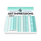 Art Impressions Basic Teal 6x6 Inch Double-Sided Paper Pack 6011
