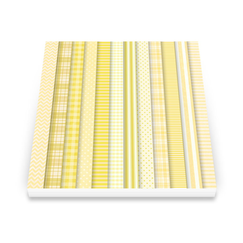 Art Impressions Basic Yellow 6x6 Inch Double-Sided Paper Pack 6012 detailed