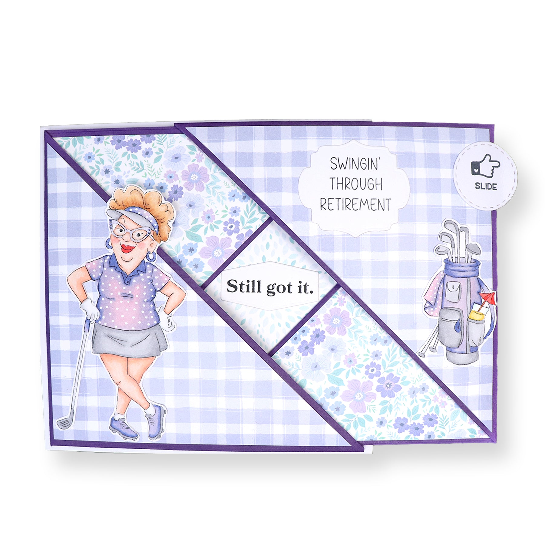 Art Impressions Birdie Betty Stamps and Dies 6080 swingin' through retirement